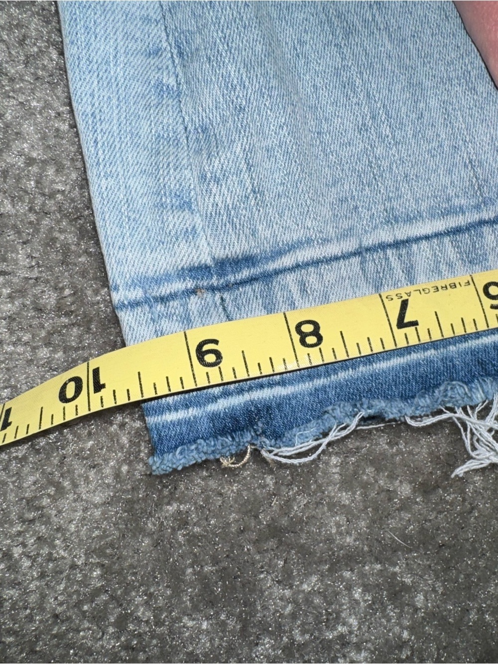 Aeropostale Light Blue low rise Flared Jeans Raw Hem (altered) 4 short - Picture 11 of 15